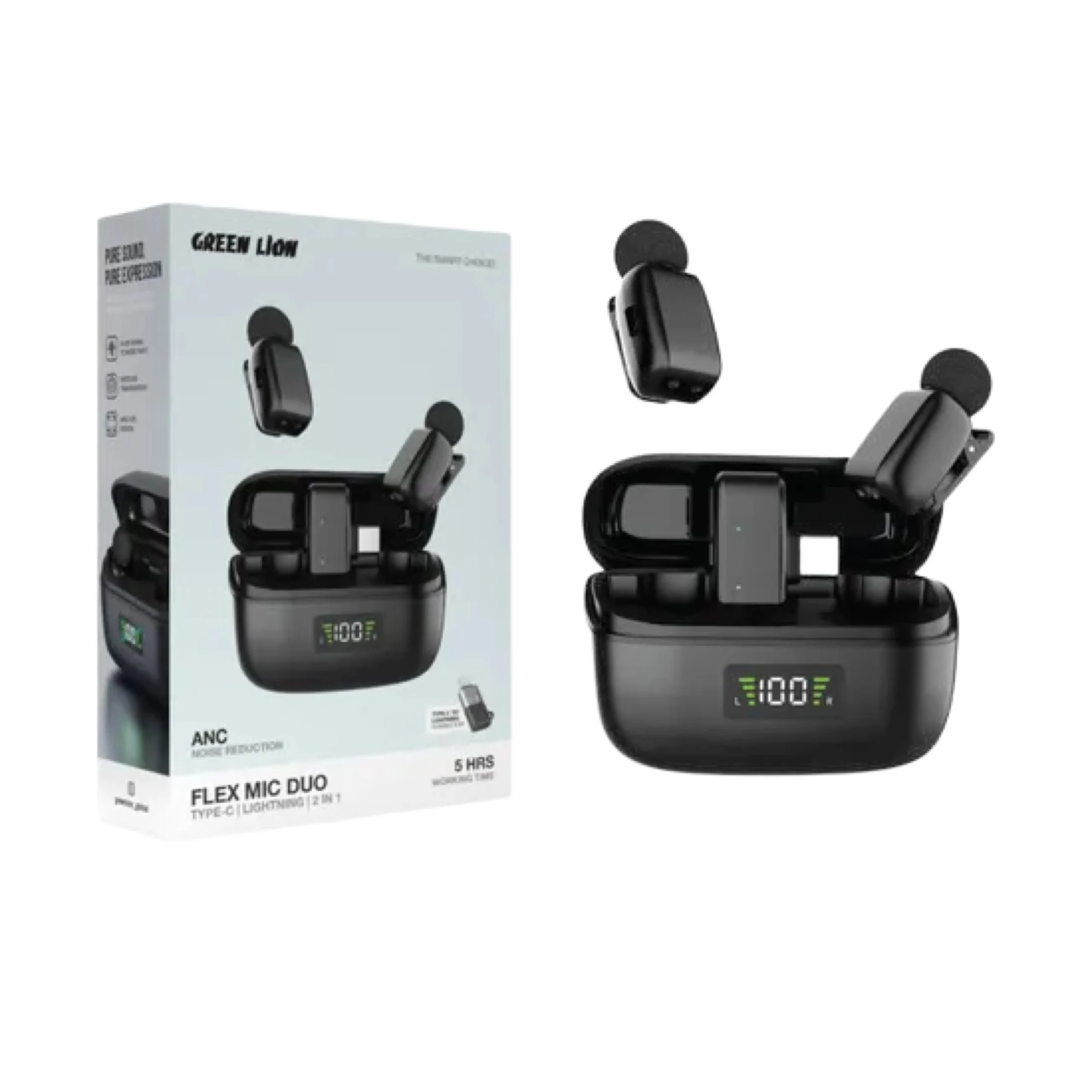 میکروفون یقه ای ۲تایی گرین لاین FLEX MIC DUO 3 میکروفون یقه ای ۲تایی گرین لاین FLEX MIC DUO